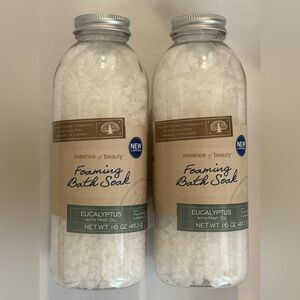 Essence of Beauty Foaming Bath Salt Soak, with Eucalyptus Mint Oil, Set of 2